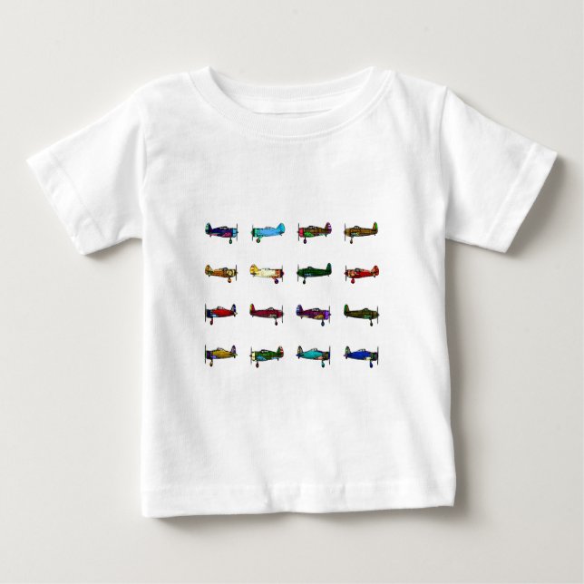 Camiseta De Bebé aeroplanos (Anverso)