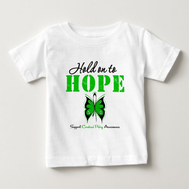 Camiseta De Bebé Aferrar de parálisis cerebral a la esperanza (Anverso)