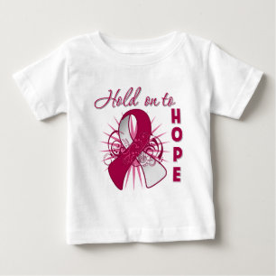 Camiseta De Bebé Aférrese para esperar - el cáncer de cabeza y