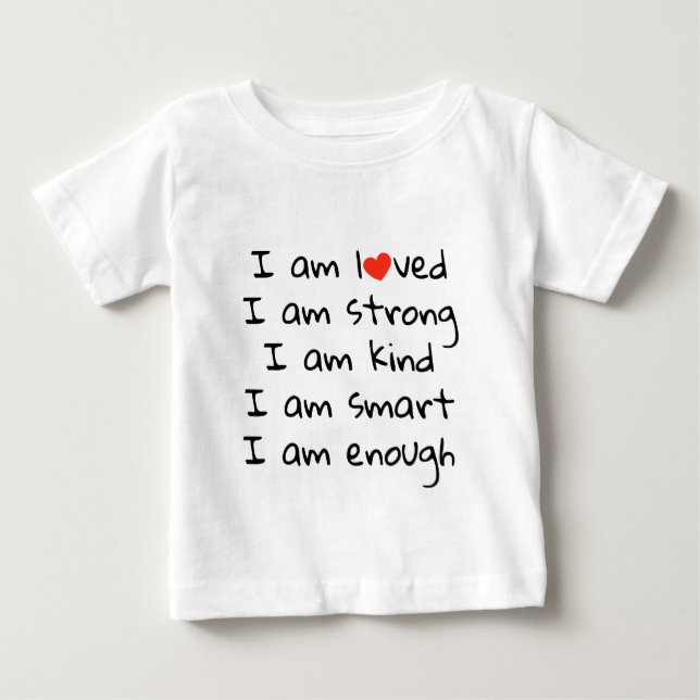 Camiseta De Bebé Afirmaciones tipografía cardíaca negro rojo (Anverso)