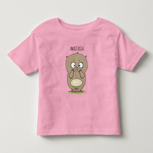 Camiseta De Bebé Afortunadamente adorable personalizado de hámster  (Anverso)