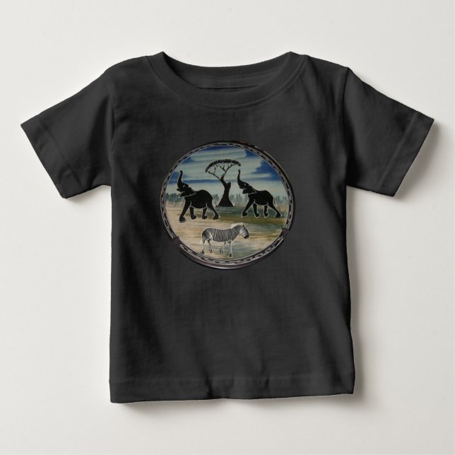 Camiseta De Bebé África Kenia Hermosa Vida Silvestre Elegante (Anverso)