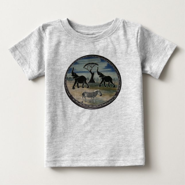 Camiseta De Bebé África Kenia Hermosa Vida Silvestre Elegante (Anverso)