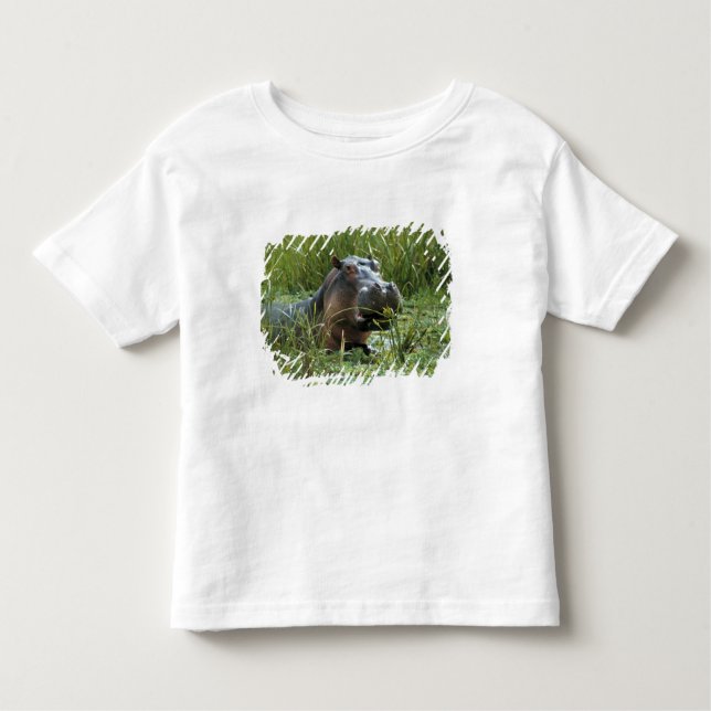 Camiseta De Bebé África, Kenia, Masai Mara NR. Una hipopótama madre (Anverso)