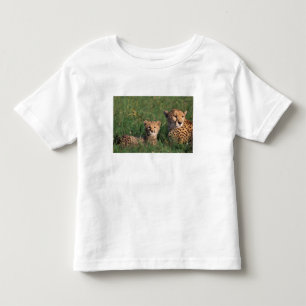 Camiseta De Bebé África, Kenia, Reserva de caza Masai Mara. Guepard