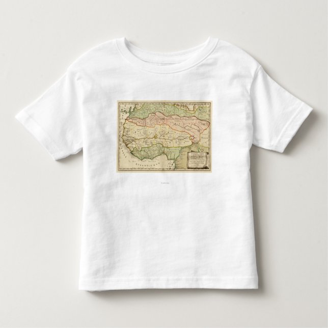 Camiseta De Bebé África Occidental: Mapa PanorámicoÁfrica Occidenta (Anverso)