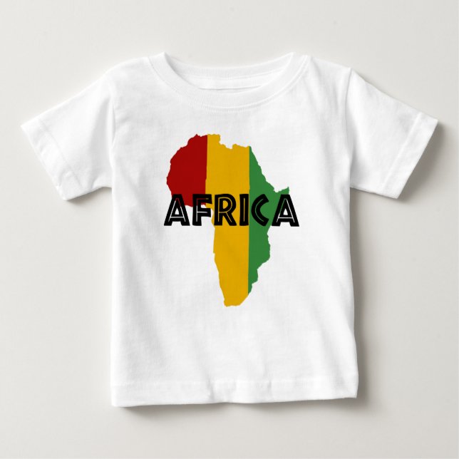Camiseta De Bebé Africa Rasta Color (Anverso)