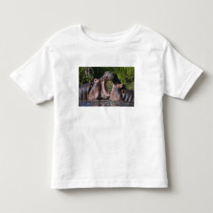 Camiseta De Bebé África. Tanzania. Hipopótamos esparrancándose