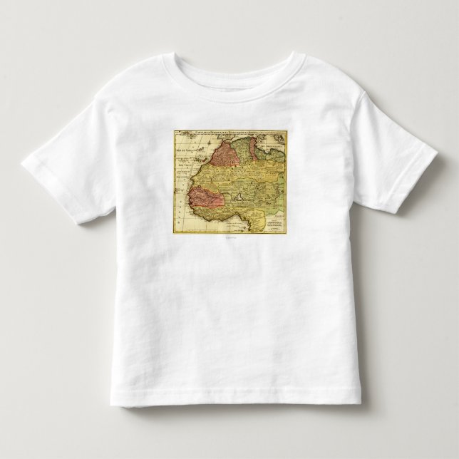 Camiseta De Bebé AfricaPanoramic occidental MapWestern África 2 (Anverso)
