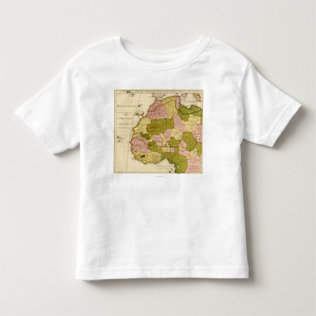 Camiseta De Bebé AfricaPanoramic occidental MapWestern África 3 (Anverso)