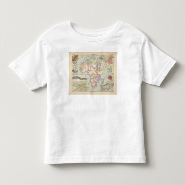 Camiseta De Bebé Afrika - mapa del atlas de África (Anverso)
