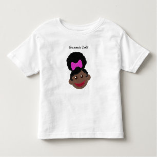 Camiseta De Bebé Afro Puff Niña   Muñeca de Gramma