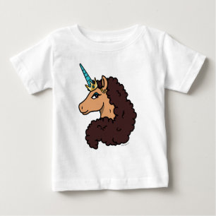 Camiseta De Bebé Afro Unicornio   Divina