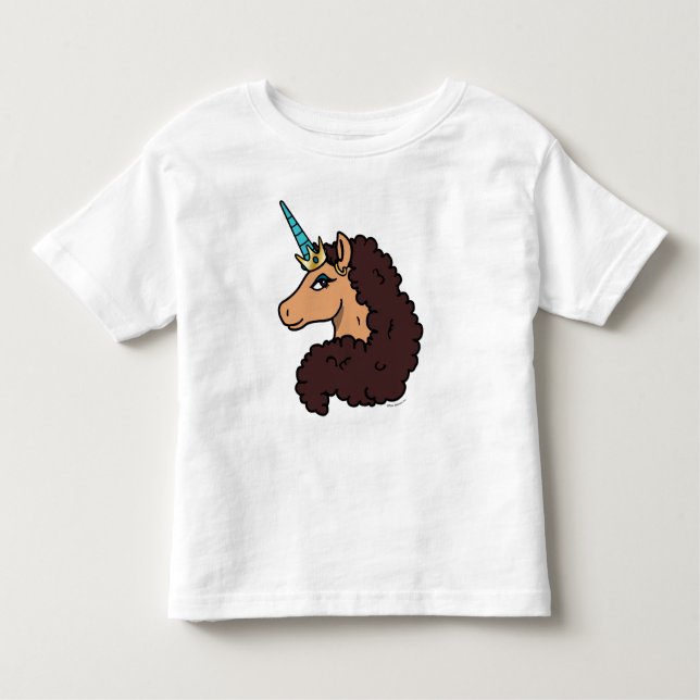 Camiseta De Bebé Afro Unicornio | Divina (Anverso)