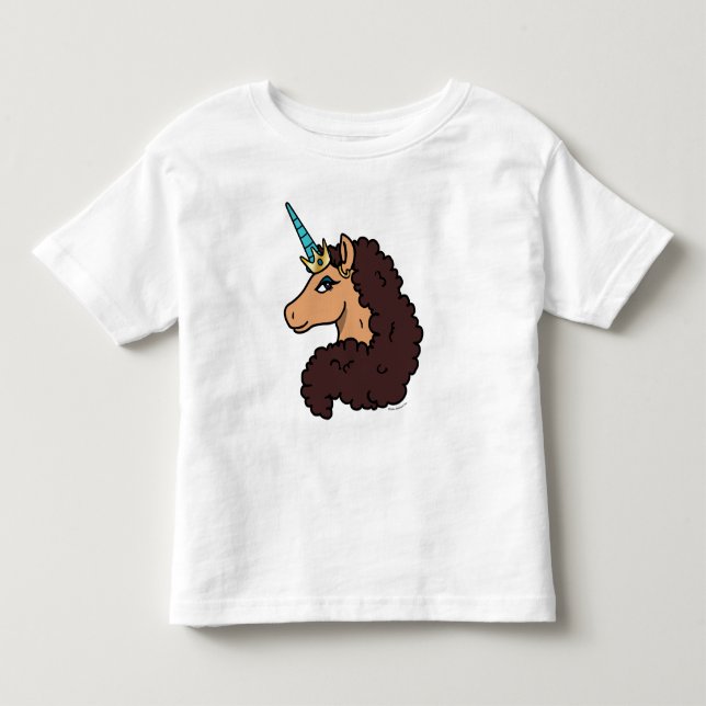 Camiseta De Bebé Afro Unicornio | Divino (Anverso)