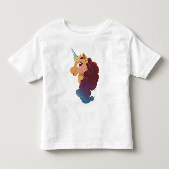 Camiseta De Bebé Afro Unicornio | Divino el Unicornio (Anverso)