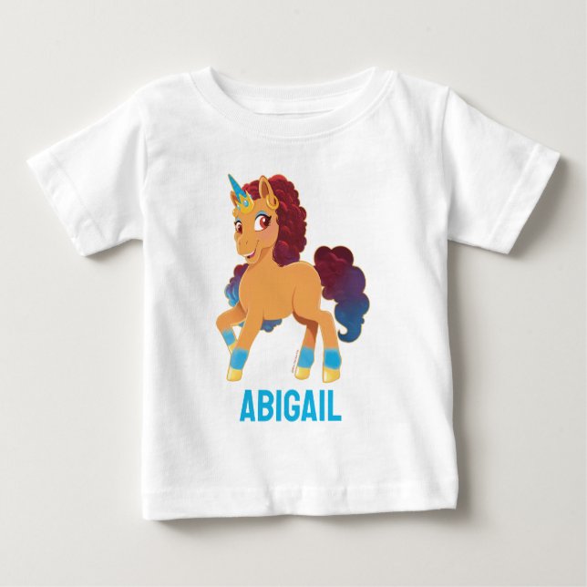 Camiseta De Bebé Afro Unicornio | Pranza Divina (Anverso)