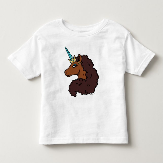 Camiseta De Bebé Afro Unicornio | Único (Anverso)
