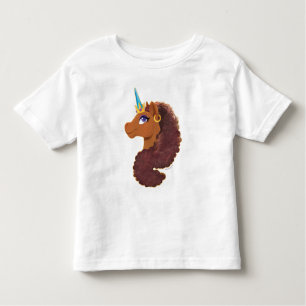 Camiseta De Bebé Afro Unicornio   Único