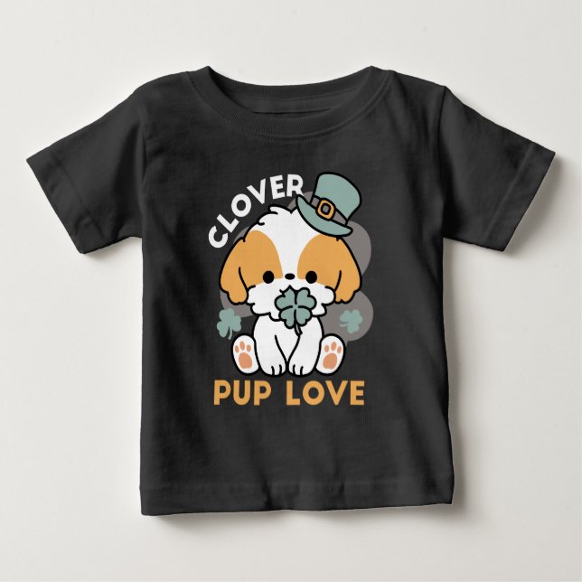 Camiseta De Bebé Agarre afortunado con Clover - Regalo del Día de S (Anverso)
