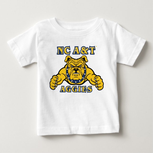 Camiseta De Bebé Agencias de A&T de CN | Bulldog Aggie (Anverso)