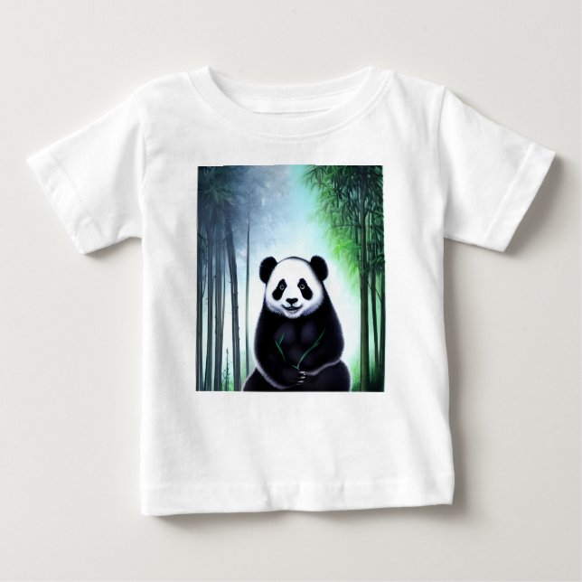 Camiseta De Bebé Agradable, Cuidadoso Oso Panda (Anverso)