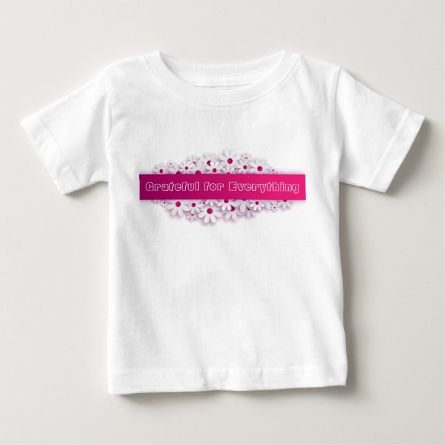 Camiseta De Bebé Agradecido  (Anverso)