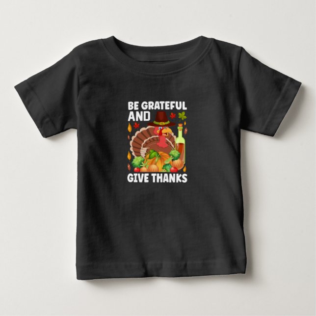 Camiseta De Bebé Agradecimiento y agradecimiento (Anverso)
