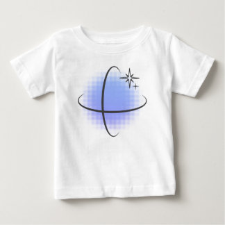 Camiseta De Bebé Agrega tu propio texto: Retro punto atómico azul