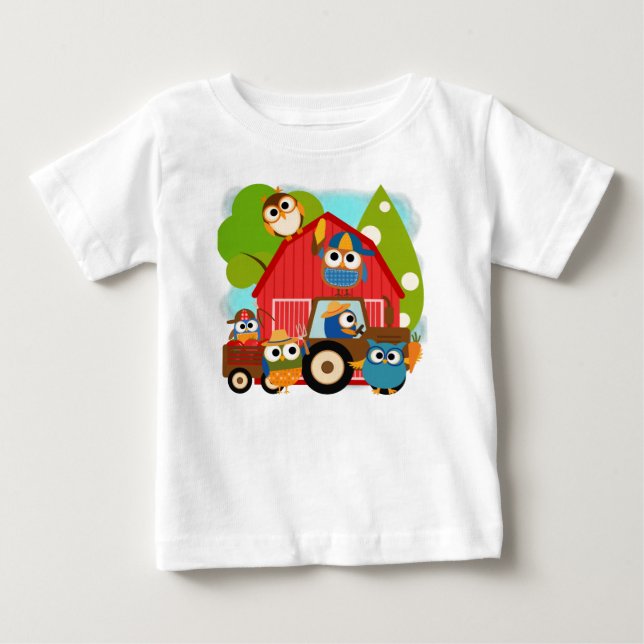 Camiseta De Bebé Agricultores de búho (Anverso)