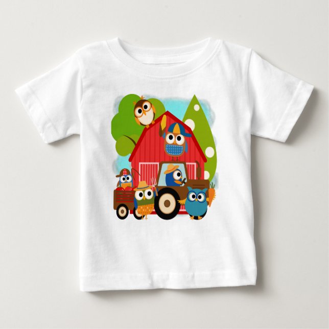 Camiseta De Bebé Agricultores de búho (Anverso)