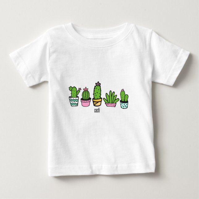 Camiseta De Bebé agrupación de cactus (Anverso)