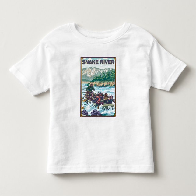 Camiseta De Bebé Agua blanca que transporta en balsa - el río (Anverso)
