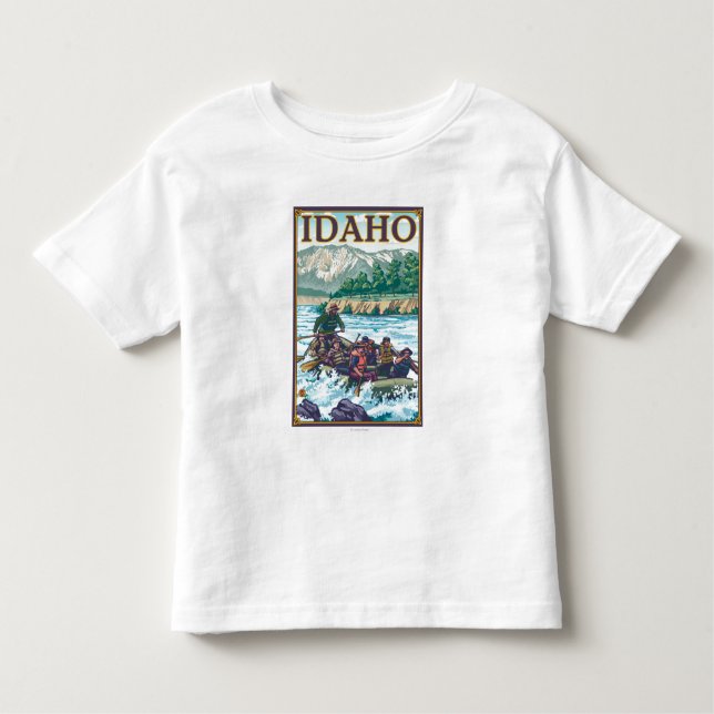 Camiseta De Bebé Agua blanca que transporta en balsa - Idaho (Anverso)