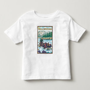 Camiseta De Bebé Agua blanca que transporta en balsa - Yellowstone