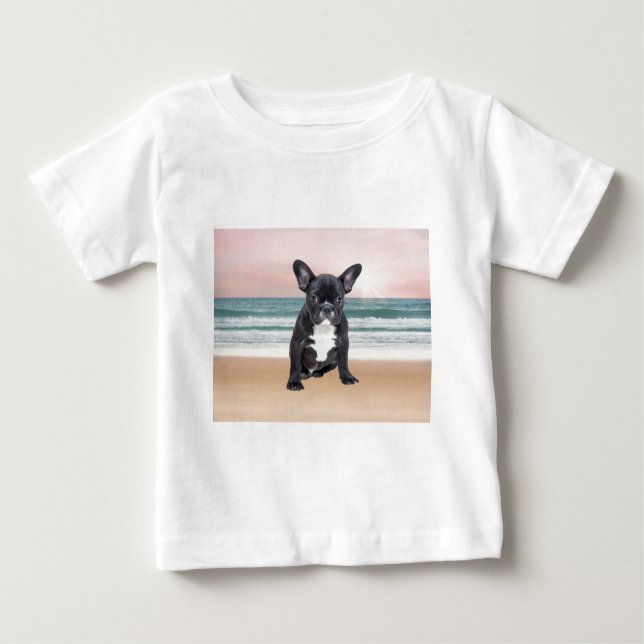 Camiseta De Bebé Agua dulce de Bulldog francés (Anverso)