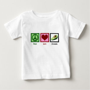 Camiseta De Bebé Aguacate del amor de la paz