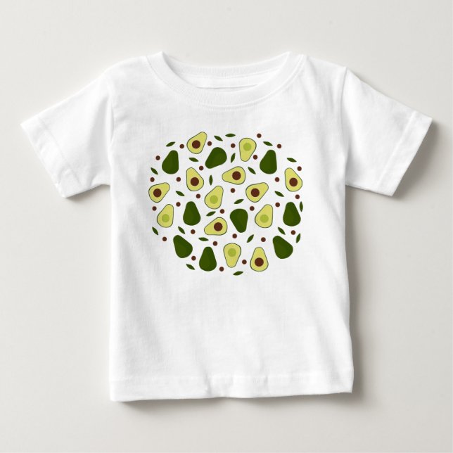 Camiseta De Bebé Aguacates y hojas (Anverso)