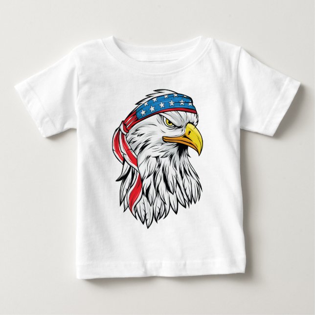 Camiseta De Bebé Águila americana 4 de julio (Anverso)