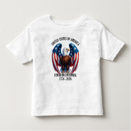 Camiseta De Bebé Águila americana con alas de la bandera 1776-2026