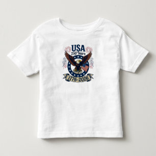 Camiseta De Bebé Águila Americana Patriótica 250 Años 1776-2026