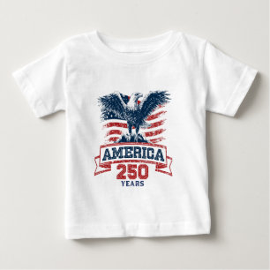 Camiseta De Bebé Águila Americana Patriótica Feliz 250 Aniversario