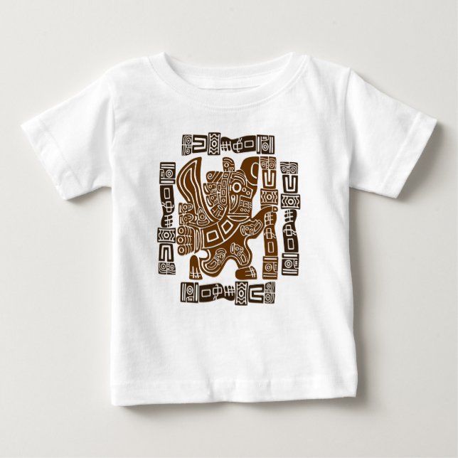Camiseta De Bebé Águila azteca guerrera arte tribal antiguo (Anverso)