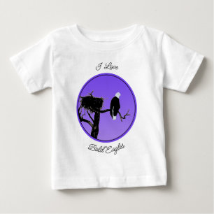 Camiseta De Bebé Águila calva al atardecer - Original Arte de Vida 