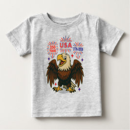 Camiseta De Bebé Águila calva con fuegos artificiales - Estados Uni