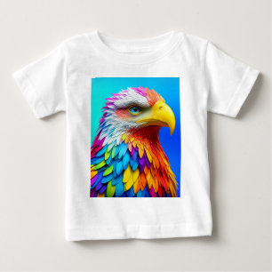Camiseta De Bebé Águila calva de color arcoiris 65456