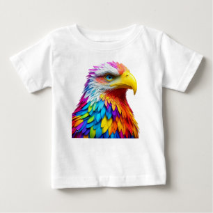 Camiseta De Bebé Águila calva de color arcoiris 65456