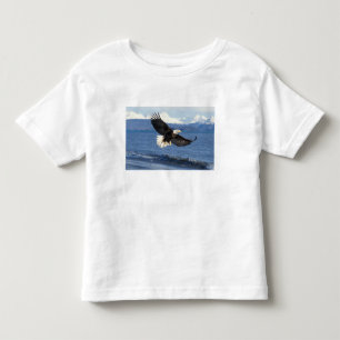 Camiseta De Bebé águila calva, Haliaeetus leuccocephalus, en vuelo