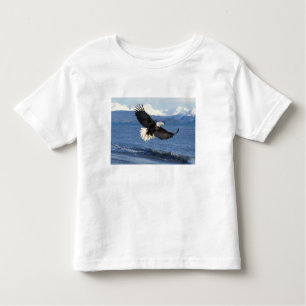 Camiseta De Bebé águila calva, Haliaetus leuccocephalus, en vuelo