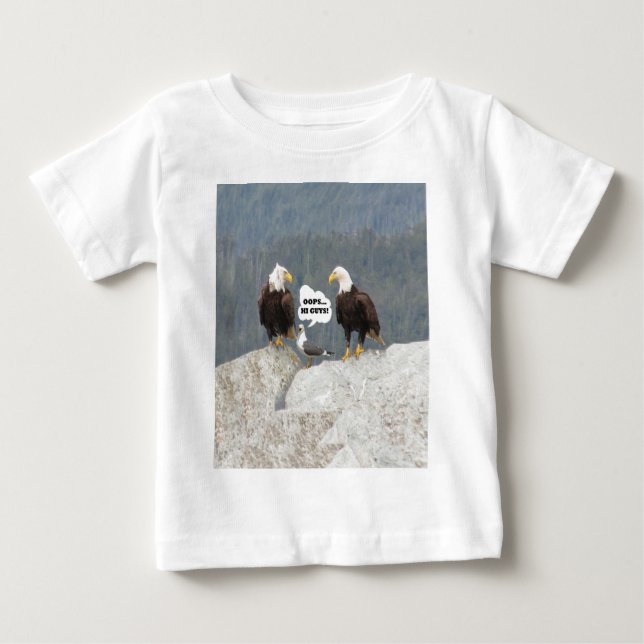 Camiseta De Bebé Aguilas divertidas y gaviota (Anverso)